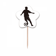Soccer Sports football FOutline Toothpick Flags Star Lable Cupcake Picks