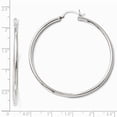 thumbnail image 3 of White Sterling Silver Earring Hoop Women'S 52 mm 50.67, 3 of 3
