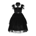 thumbnail image 5 of Vestido de princesa familiar para niñas europeas y americanas, falda de pastel para niños de Cosplay negro, 5 of 5