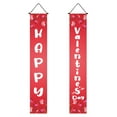 thumbnail image 5 of Tnobhg 1 Pair Valentine's Day Couplet Eye-Catching Clear Pattern Door Hanging Banner for Home Holiday Decoration, 5 of 8