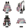 thumbnail image 2 of Casual Cat with Floral Background Backpack for School,College and Travel, Water Resistant Bookbag,, 2 of 7