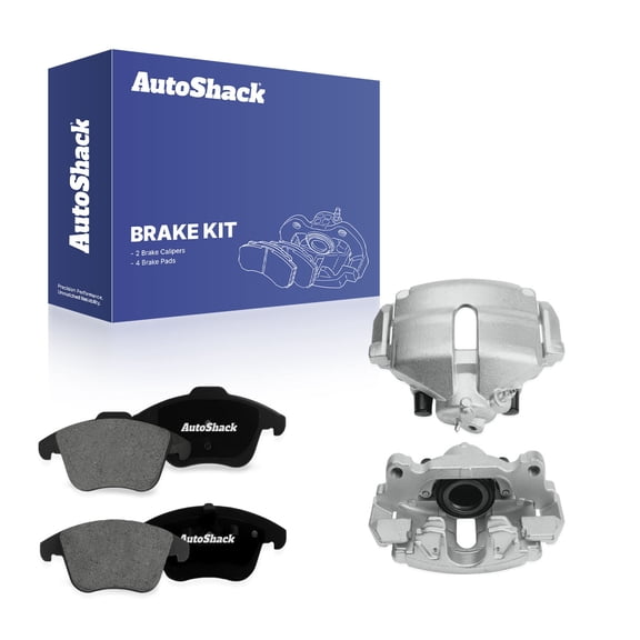 AutoShack Front Brake Calipers   Premium Ceramic Brake Pads Replacement for 2011-2018 Volkswagen Jetta 2012-2019 Volkswagen Beetle 6-PC Kit
