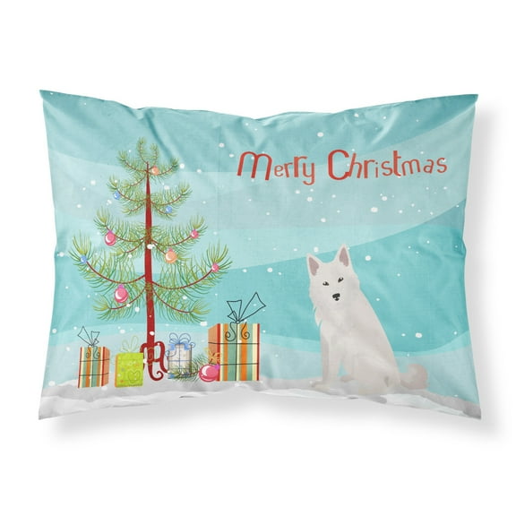 Carolines Treasures CK3498PILLOWCASE Danish Spitz Christmas Tree Fabric Standard Pillowcase Standard multicolor