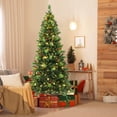 thumbnail image 2 of Patiojoy 7 FT Artificial Christmas Tree Pre-lit Xmas Tree with 974 Branch Tips Pine Needles 400 Multi-Color & Warm-White LED Lights, 2 of 9