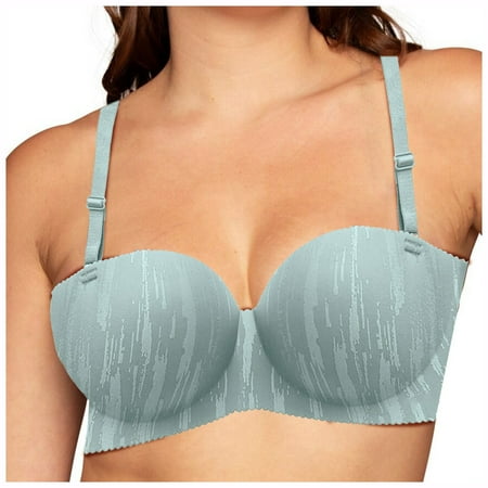 YHGFVOKJ Bras for Women Full Figure Convertible Stretch Fabric Convertible Seamless Bralettes Wireless Bra Soft Support T Shirt Underwear Women Bras Blue 34