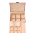 thumbnail image 3 of Unique Bargains Jewelry Box Small PU Leather Jewelry Organizer Case Storage Display Holder Pink, 3 of 8