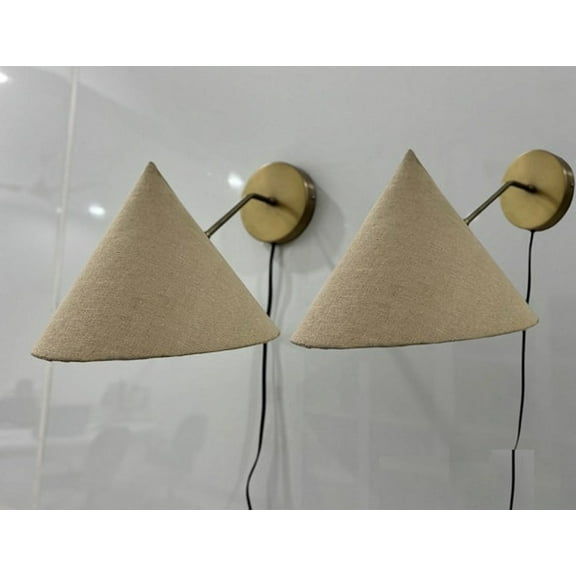 Plug in wire Set of 2 Shade Wall Sconce Wall lamp Mid Century Wall Light Fixture Stilnova Wall fixture Lamp