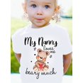 thumbnail image 1 of My Nanny Loves Me Beary Much Letter Print Kids T-Shirt Toddler Girl Cute Bear Graphic Tee Summer Casual Short Sleeve Neck Top, 1 of 6