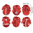 thumbnail image 3 of NWOKYZGH 6Pcs Red Christmas Baubles Velvet Christmas Baubles with Ribbon Bows Christmas Decorations 4.72 In Exquisitely Gift Boxed Holiday Gift, 3 of 8