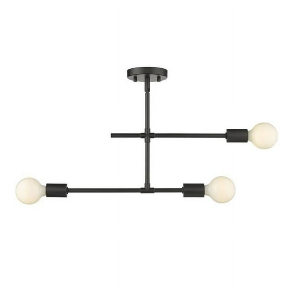 Z Lite 731-3SF-MB 23.25 in. Modernist Three Light Semi Flush Mount Light, Matte Black