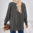 thumbnail image 5 of Baqcunre Long Sleeve Shirts For Women Ladies V Neck Long Sleeve Solid Color T Shirt Fashion Loose Tops Womens T Shirts Workout Tops For Women Grey S, 5 of 9