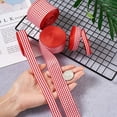 thumbnail image 3 of 50m 5 Style Polyester Ribbon Tartan Ribbon Pale Violet Red 1/4~1-1/2 inch(6~38mm) 10m/style, 3 of 7