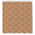 thumbnail image 3 of Pinwheel Shower Curtain, Earth Tones Inspired Artistic Abstract Motifs in Striped Circular Vintage Shapes, Fabric Bathroom Set with Hooks, 69W X 84L Inches Extra Long, Multicolor, by Ambesonne, 3 of 3