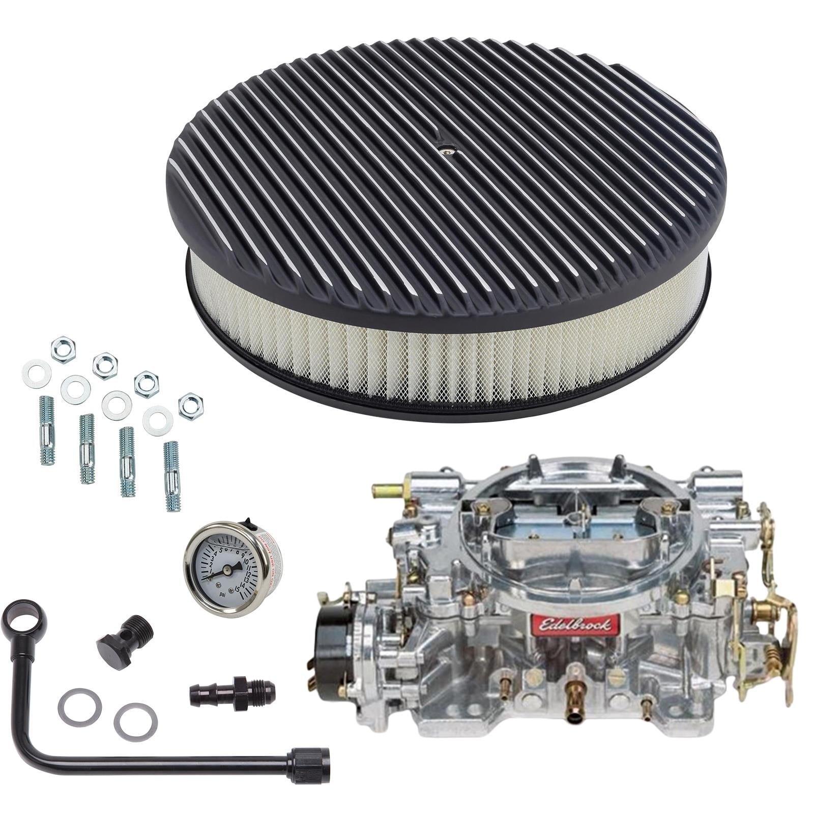 Edelbrock 1411 Performer 750 CFM Elect. Carb/Air/Fuel Kit,BLK FIN
