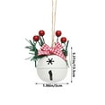 thumbnail image 3 of dajkiuy Christmas Decorations Bell,Pine Needle Berry Bows,1 Pcs,2 Inch Diameter,Bells to Hang on Christmas Tree Vintage Door Knob Pendant Hanging Ornaments for Xmas Holiday Tree Decor, 3 of 6