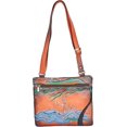 thumbnail image 2 of Sishka Womens Marine Beauty Hand-Painted Leather Ladies Bags – Artistic Slim Crossbody, Sling & Shoulder Purse for Women, 2 of 6