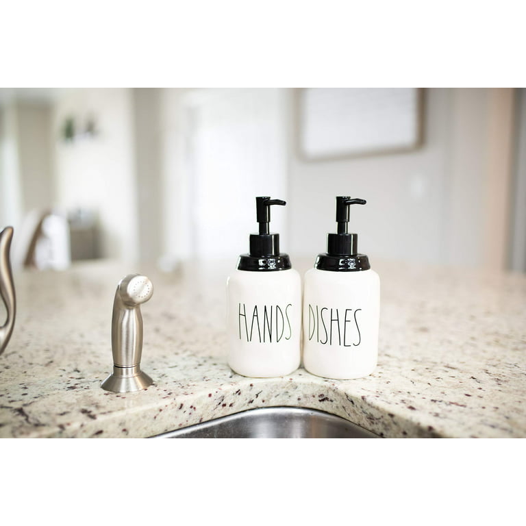 Barnyard Designs Ceramic Dish Soap Dispenser with Sponge Holder, Farmhouse  Kitchen Decor for Countertop, Hand Soap Kitchen Soap Dispenser for Kitchen  Sink, Farmhouse Decor for Kitchen, Taupe, 4x7.5”