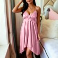 thumbnail image 6 of Women's Sleepwear Zaewscy Women's Casual Summer Short-style Lace Knee-length Nightgown With Bow Decoration Orange Free Size, 6 of 9