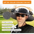 thumbnail image 5 of Solar Fan Hat, Wide Brim UPF 50+ Sun Hat, Solar & Usb Charging for Fishing Hiking Outdoor Activities, 5 of 8