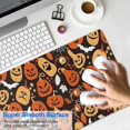 thumbnail image 4 of Long Mouse Pads for Desk,Autumn Halloween Pumpkin Pattern Desk Mats on Top Of Desks, Desk Mouse Pad Extra Large with 3mm Non-Slip Base and Stitched Edge for Gaming,Office,Work,Home 31.5x15.7in, 4 of 5
