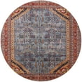 thumbnail image 1 of Ahgly Company Indoor Round Mid-Century Modern Rosy Brown Pink Oriental Area Rugs, 4' Round, 1 of 6