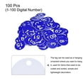 thumbnail image 3 of Uxcell Round 1-100 Number Tag Key Tag Acrylic Engraved Blue ID Tag for Decoration, Pack of 100, 3 of 5