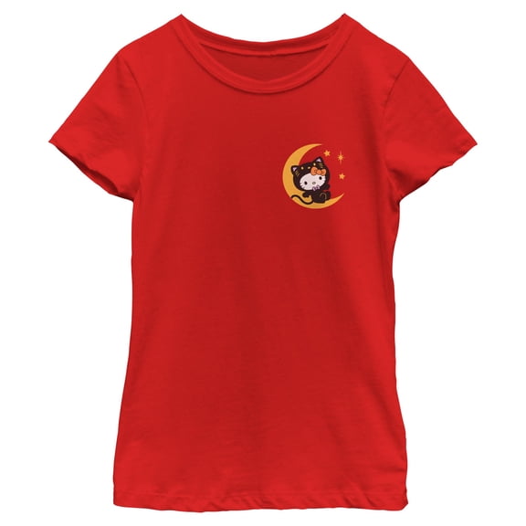 Girls Hello Kitty Black Cat Costume Party T Shirt