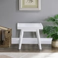 thumbnail image 6 of Roundhill Furniture Larwich Wood Farmhouse Entryway Slatted Bench, White, 6 of 6