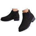 thumbnail image 3 of Womens Fall Cutout Booties Ankle Heels Low Stacked Slip On Dress Short Boots Shoes Summer Boots For Women, 3 of 5