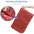 thumbnail image 6 of Large Red Bathroom Rugs, 24"×47" Absorbent Shaggy Shower Mat, Microfiber Bath Mats for Bathroom, Luxury Bathroom Floor Mats Rubber Back, 6 of 7