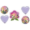 DalvayDelights Fairies Disney Tinkerbell Tink Fairy Lilac Purple 5 Piece Party Mylar Balloons Set, Plus Balloon Ribbon!