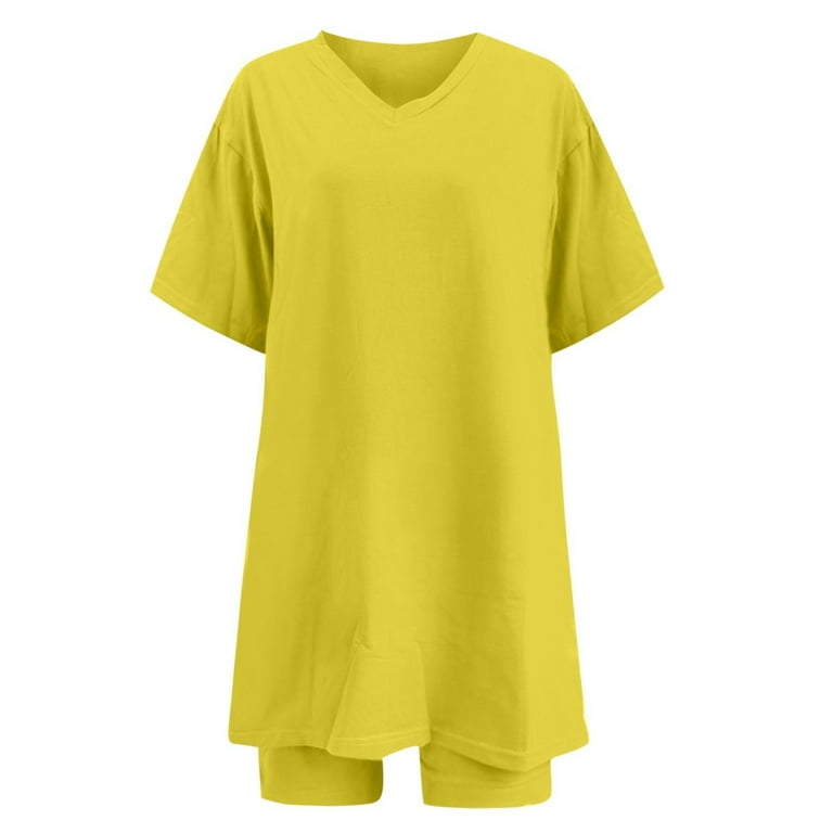 Short sleeved yellow tunic discount
