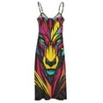 thumbnail image 5 of Tiger Animal Graffiti Fine Art Sleeveless Dress Summer Dress Woman 2025, 5 of 7