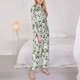 thumbnail image 3 of Haiem Lilies Flowers Pattern Women’s Long-sleeve Sleepwear,Sleepwear Set,2-piece Loungewear Set,Soft PJs Comfy Nightwear with Pockets-Large, 3 of 7