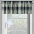 thumbnail image 2 of Ambesonne Farmhouse Valance & Curtain 3 Pcs Set, Classic Tartan Flowers, 55"x45", Grey Teal Pale Mustard, 2 of 7