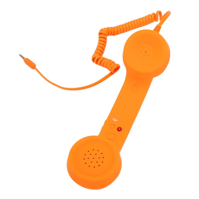 Cell Phone Handset Wired Cell Phone Receiver Volume Control Telephone Handset Works with All Smartphones and Computers with a 3.5mm Headphone Jack, 9ft Coiled Cord