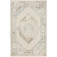thumbnail image 5 of Nourison Astra Machine Washable 2'2" x 4' Ivory Blue Vintage Indoor Rug, 5 of 9