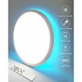 thumbnail image 2 of Lámpara de techo LED, 24 W RGB color lámpara de techo con control remoto regulable 3000-6000 K IP54 impermeable lámpara de techo baño lámpara de techo para cocina, sala de estar, habitación, 2 of 5