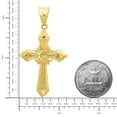 thumbnail image 4 of 14K Gold Heavy Plated Flat Cross Pendant + Curb Chain Necklace Set, 20 inches - Premium Gift Box, 4 of 7