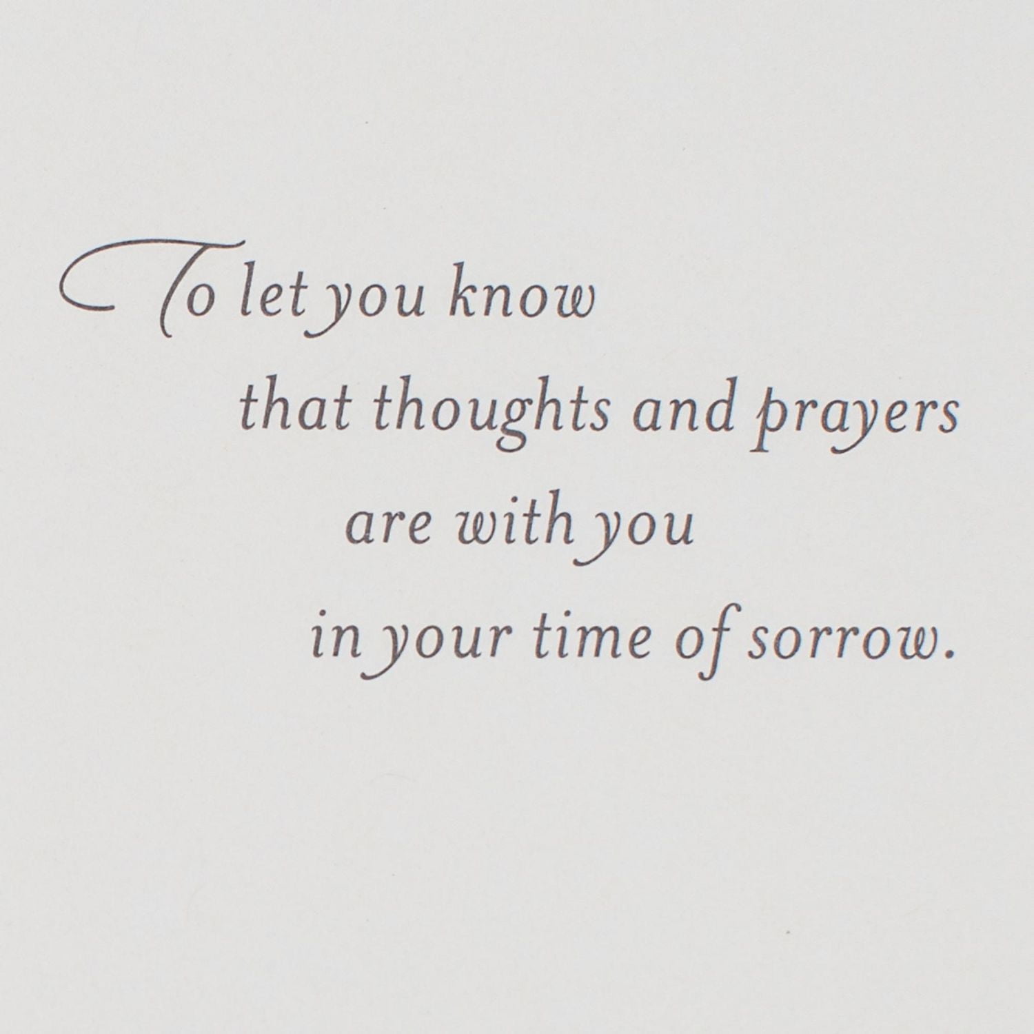 Carte de condoléances Hallmark