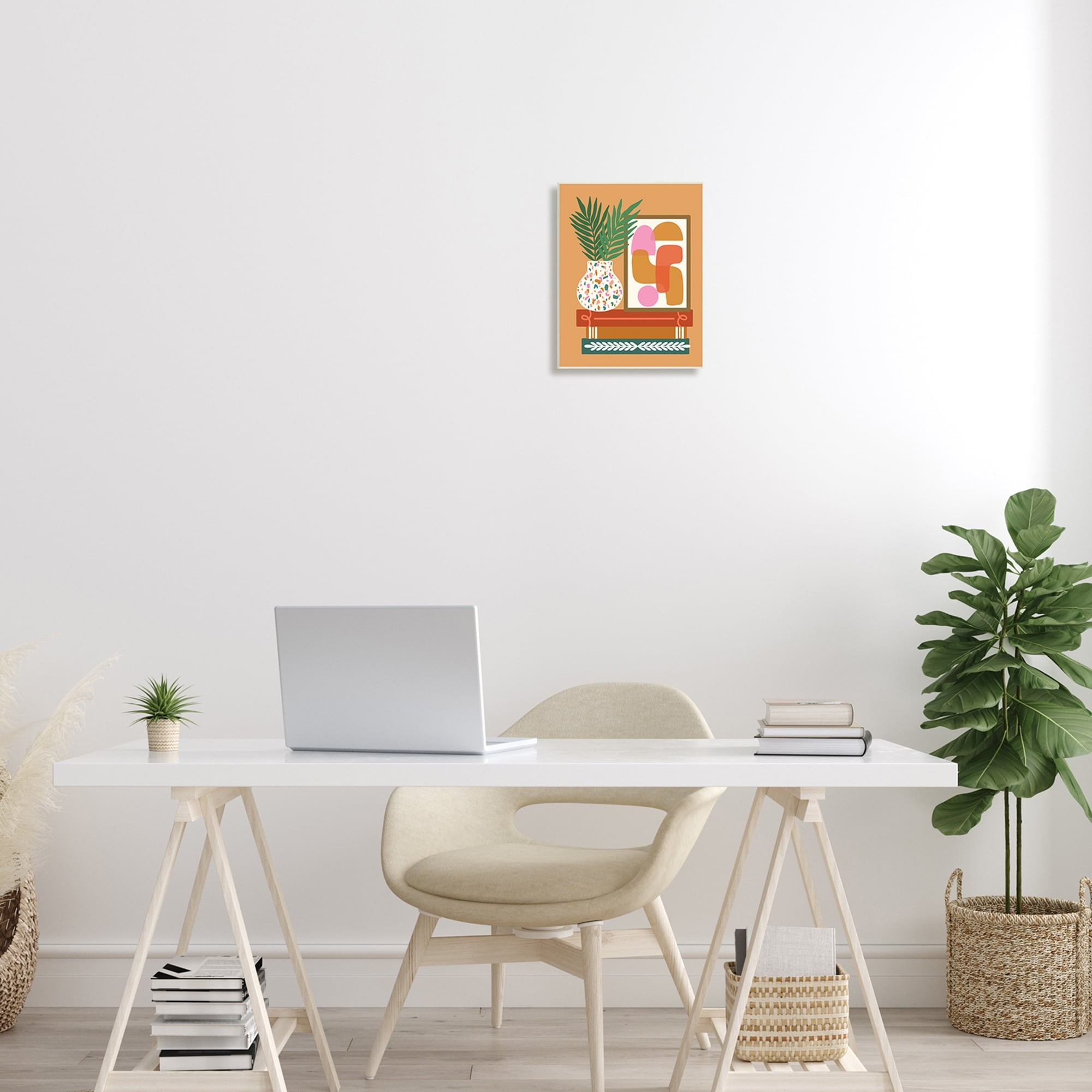 Taylor Shannon Designs Ceramic Glass Twig Vessel Wreathed Furniture Modern Ornaments 10 in x 15 in Framed Painting Art Print, by Stupell Home Décor