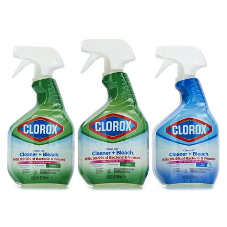 Clorox Clean Up Cleaner + Bleach 3 x 32 Oz Original + Rain Clean