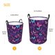 thumbnail image 3 of Balery Bright Purple Butterflies Cesta de ropa redonda con asas, impermeable, independiente, para ropa, juguetes, dormitorio y familia-Medium, 3 of 6
