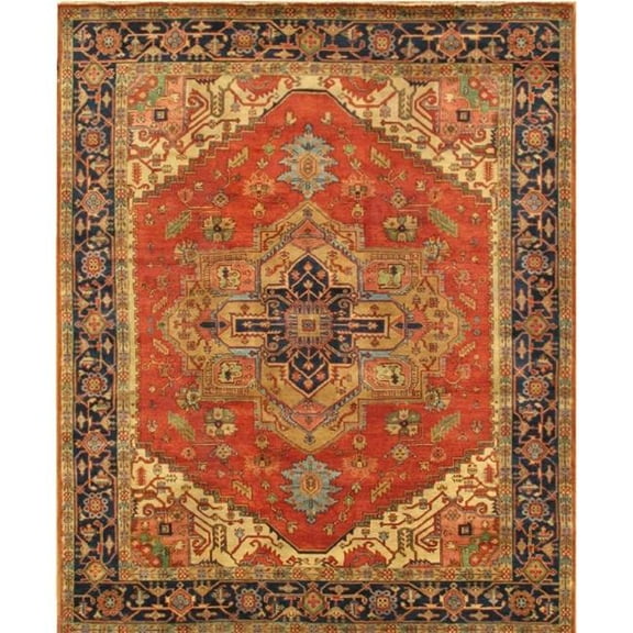 Serapi Collection Hand-Knotted Wool Rug- 8'10' X 11'10'