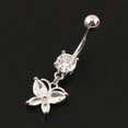 thumbnail image 4 of MesaSe 16G Belly Button Ring CZ Navel Rings Surgical Steel Belly Button Piercing Sliver, 4 of 7