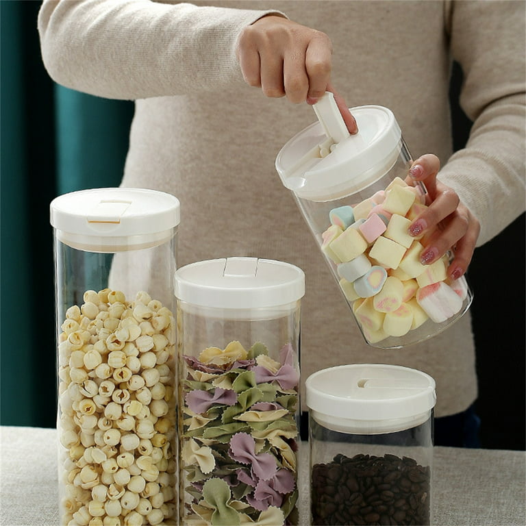 Press-type Sealed Jar, Airtight Food Storage Containers, Coffe Container,  Sugar Canister, Snack Container, Pantry Organization & Food Storage  Containers With Airtight Lid, Kitchen Gadgets, Cheap Items - Temu