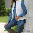 thumbnail image 5 of Chaleco de mujer con cuello alto Chalecos Chaleco acolchado Chaqueta ligera sin mangas con bolsillos con cremallera (XXL), 5 of 5