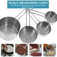 thumbnail image 3 of USHOBE 4Set Measuring Cups Dishwasher Safe in Silver for Home Use and Cooking, 3 of 7