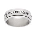thumbnail image 4 of 8mm High Polished Stainless Steel Women's Men's Be Strong and Courageous Joshua 1:9" Bible Verse Christian Inspirational Rings & Gifts, 4 of 4