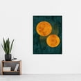 thumbnail image 4 of Artery8 Abstract Yellow Copper Circles Lines Painting For Living Room Extra Large XL Wall Art Poster Print, 4 of 5